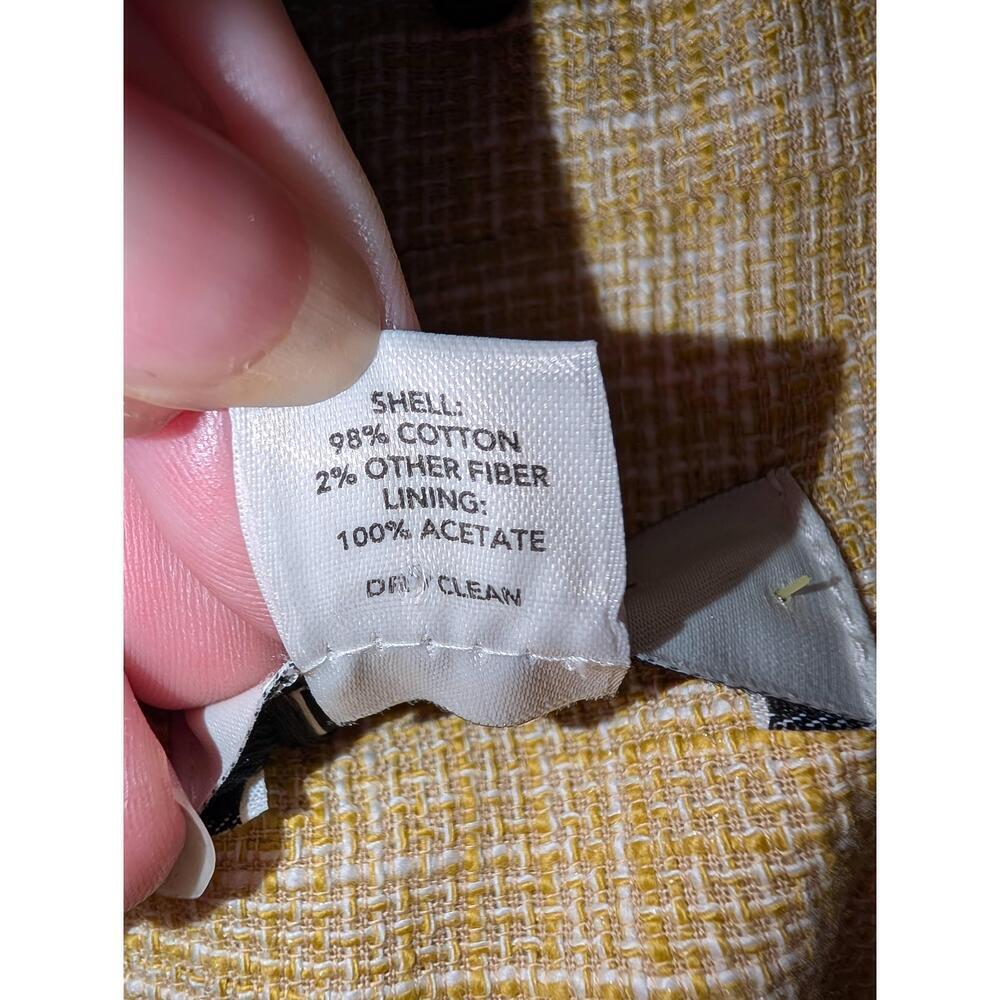 Ann Taylor Loft Yellow Plaid Blazer Womens Size 6 - Picture 4 of 5